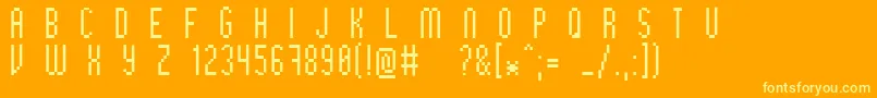 フォントBithigh – オレンジの背景に黄色の文字
