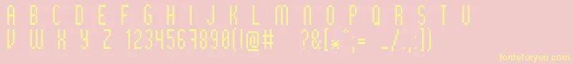 Bithigh-fontti – keltaiset fontit vaaleanpunaisella taustalla