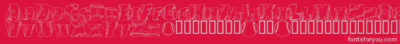 JoeDimaggio Font – Pink Fonts on Red Background