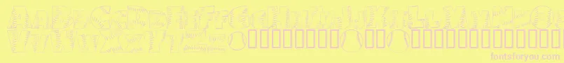 JoeDimaggio Font – Pink Fonts on Yellow Background