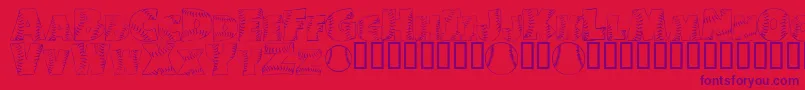 JoeDimaggio Font – Purple Fonts on Red Background