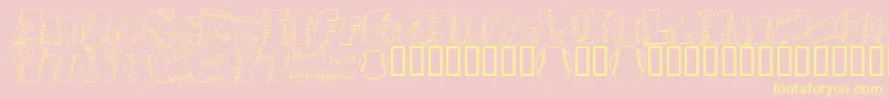 JoeDimaggio Font – Yellow Fonts on Pink Background