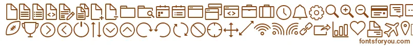 IconWorksWebfont Font – Brown Fonts on White Background