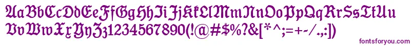 KoenigType-Schriftart – Violette Schriften auf weißem Hintergrund