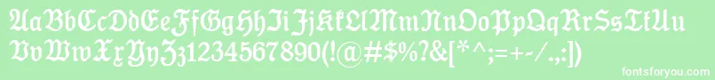 KoenigType Font – White Fonts on Green Background