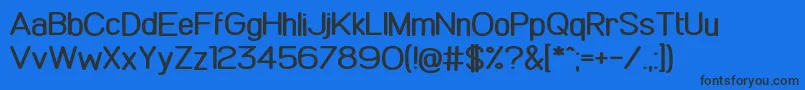 ComicKhazi Font – Black Fonts on Blue Background