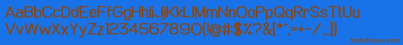 Шрифт ComicKhazi – коричневые шрифты на синем фоне