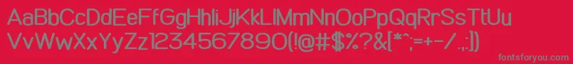 ComicKhazi-Schriftart – Graue Schriften auf rotem Hintergrund