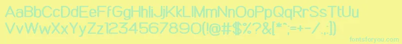 ComicKhazi Font – Green Fonts on Yellow Background