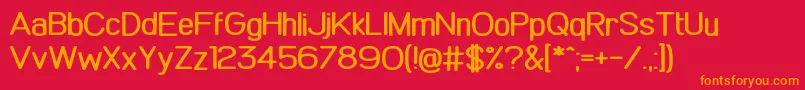 ComicKhazi Font – Orange Fonts on Red Background