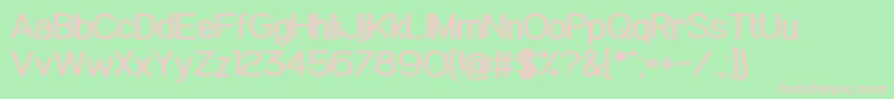 ComicKhazi-Schriftart – Rosa Schriften auf grünem Hintergrund