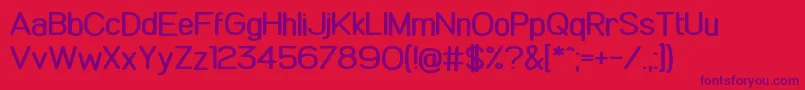 ComicKhazi Font – Purple Fonts on Red Background