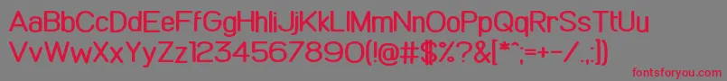 ComicKhazi Font – Red Fonts on Gray Background