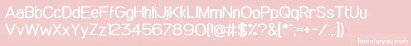 ComicKhazi Font – White Fonts on Pink Background
