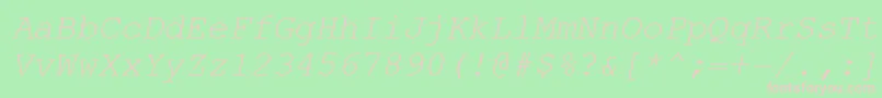 CarrierItalicItalic Font – Pink Fonts on Green Background