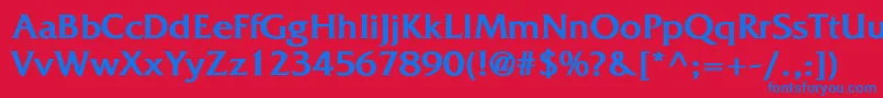 WhitethorningBold Font – Blue Fonts on Red Background