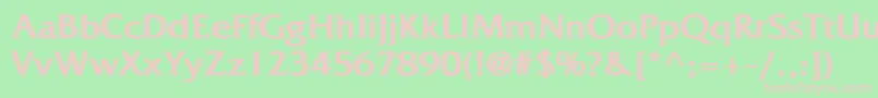 WhitethorningBold Font – Pink Fonts on Green Background