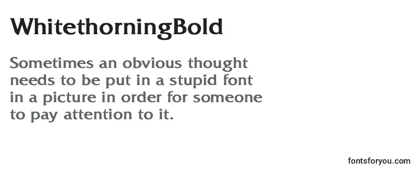 WhitethorningBold Font