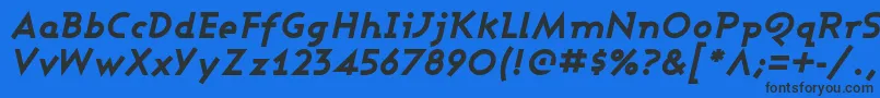 Ashbebi Font – Black Fonts on Blue Background