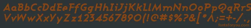 Шрифт Ashbebi – коричневые шрифты на чёрном фоне