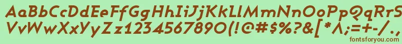 Ashbebi Font – Brown Fonts on Green Background