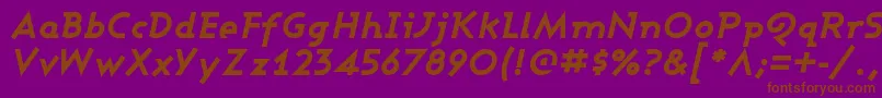 Ashbebi Font – Brown Fonts on Purple Background