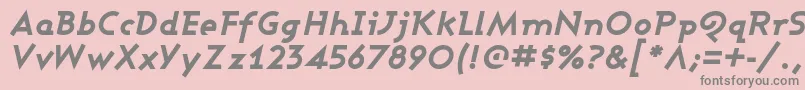 Ashbebi Font – Gray Fonts on Pink Background