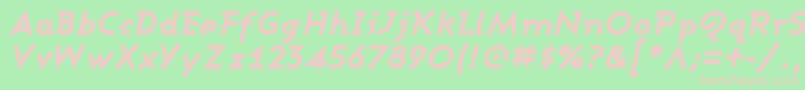 Ashbebi Font – Pink Fonts on Green Background