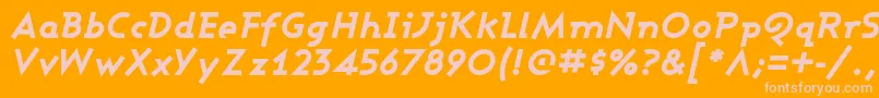 Ashbebi Font – Pink Fonts on Orange Background