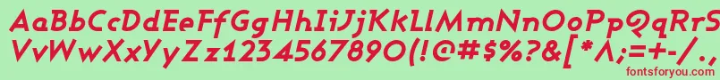 Ashbebi Font – Red Fonts on Green Background