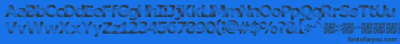 Plutonium Font – Black Fonts on Blue Background