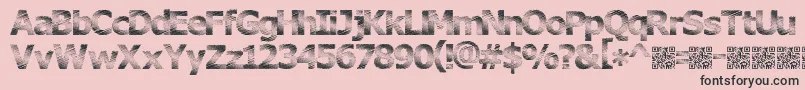 Plutonium Font – Black Fonts on Pink Background