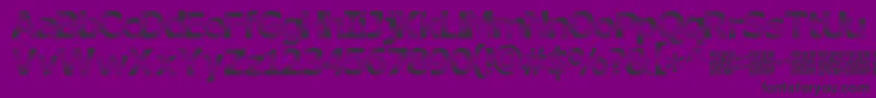 Шрифт Plutonium – чёрные шрифты на фиолетовом фоне