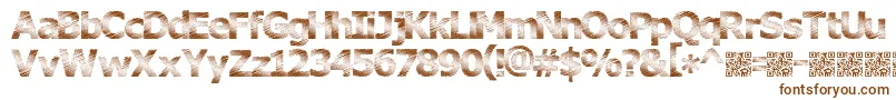 Plutonium Font – Brown Fonts on White Background