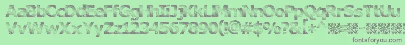 Plutonium Font – Gray Fonts on Green Background