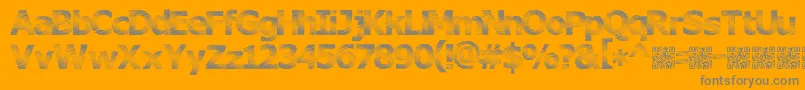 Plutonium-Schriftart – Graue Schriften auf orangefarbenem Hintergrund