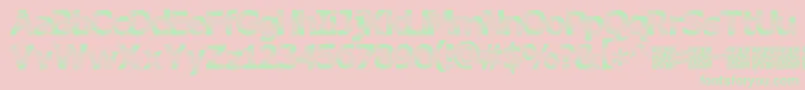 Plutonium Font – Green Fonts on Pink Background