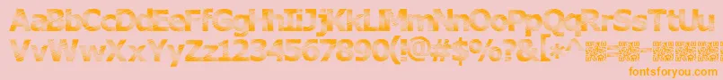 Plutonium Font – Orange Fonts on Pink Background