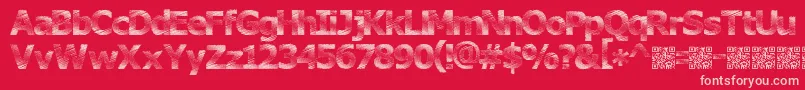 Plutonium Font – Pink Fonts on Red Background