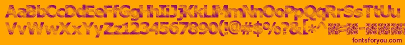 Plutonium Font – Purple Fonts on Orange Background