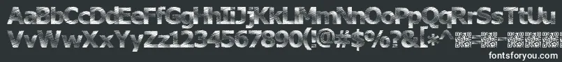 Шрифт Plutonium – белые шрифты на чёрном фоне