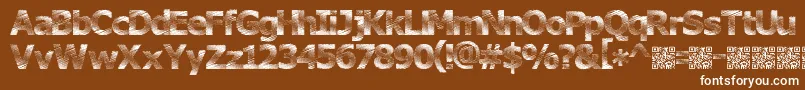 Plutonium Font – White Fonts on Brown Background