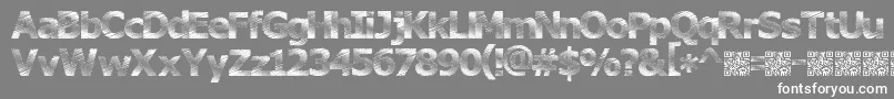 Plutonium Font – White Fonts on Gray Background