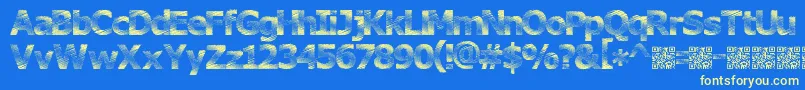 Plutonium Font – Yellow Fonts on Blue Background