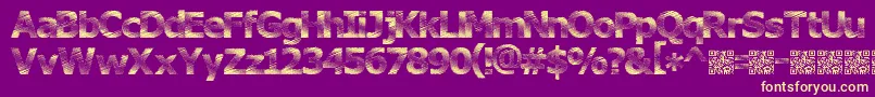 Plutonium Font – Yellow Fonts on Purple Background