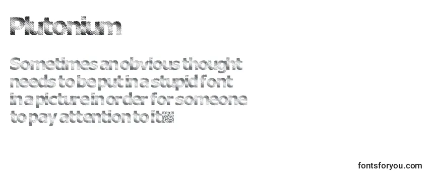 Schriftart Plutonium