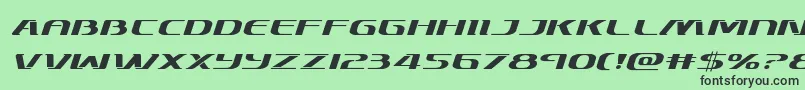 Skymarshalexpandital Font – Black Fonts on Green Background