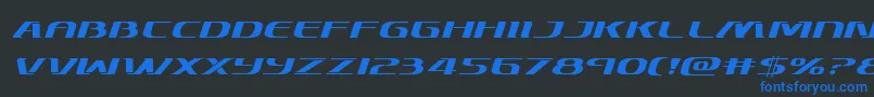 Skymarshalexpandital Font – Blue Fonts on Black Background