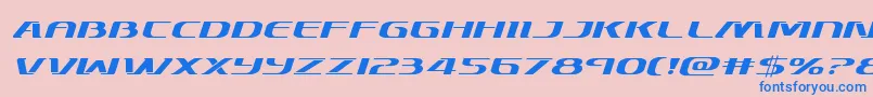 Skymarshalexpandital Font – Blue Fonts on Pink Background