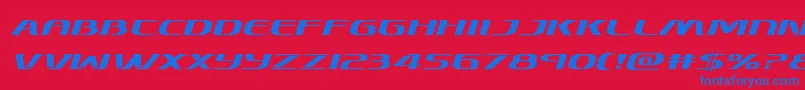 Skymarshalexpandital Font – Blue Fonts on Red Background